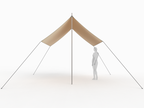 Outdoor Tent Sun Shade Canopy Rectangle Shelter 3Dモデル