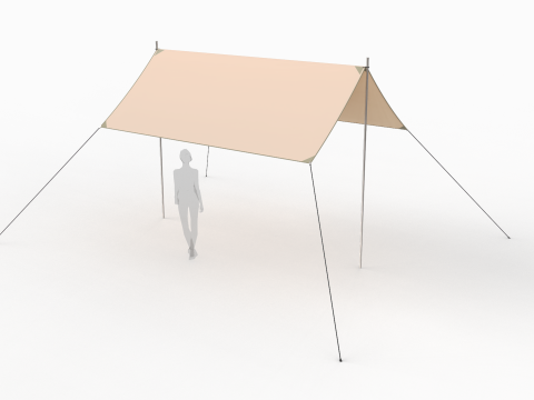 Outdoor Tent Sun Shade Canopy Rectangle Shelter 3Dモデル