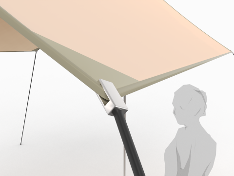Outdoor Tent Sun Shade Canopy Rectangle Shelter 3Dモデル