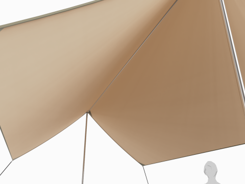 Outdoor Tent Sun Shade Canopy Rectangle Shelter 3Dモデル