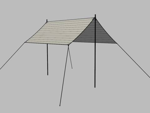 Outdoor Tent Sun Shade Canopy Rectangle Shelter 3Dモデル