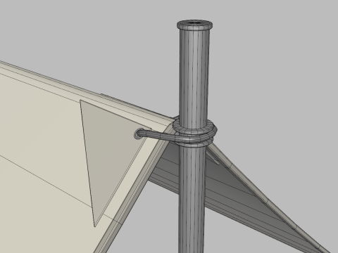 Outdoor Tent Sun Shade Canopy Rectangle Shelter 3Dモデル