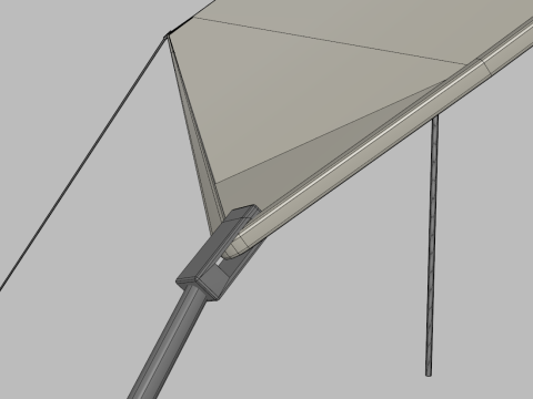 Outdoor Tent Sun Shade Canopy Rectangle Shelter 3Dモデル