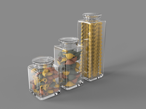 Pasta Jars 3D Модель