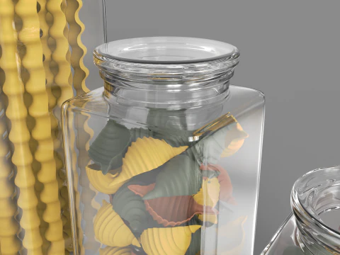 Pasta Jars 3D Model