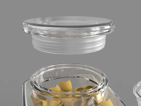 Pasta Jars 3D Model