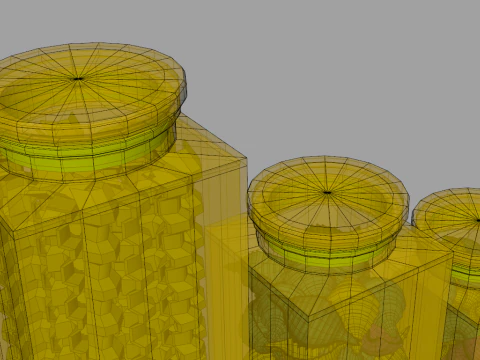 Pasta Jars 3D Model