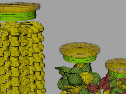 Pasta Jars 3D Model