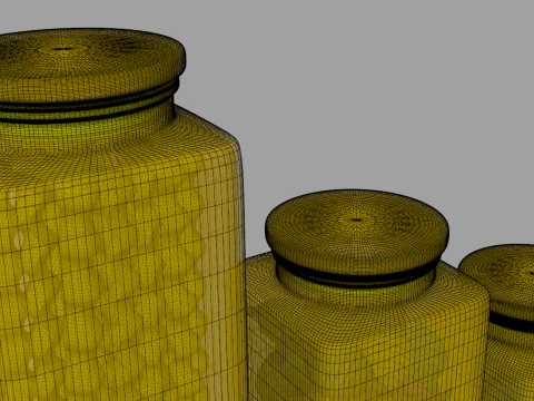 Pasta Jars 3D Model