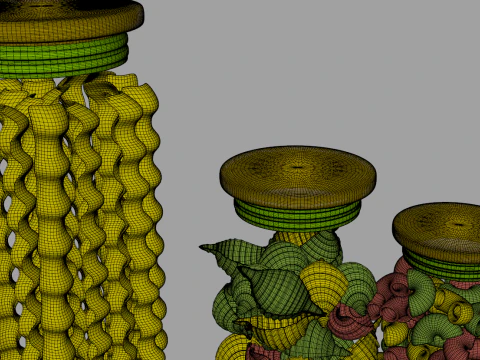 Pasta Jars 3D Model