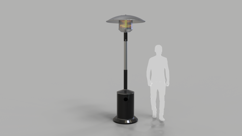 Patio Heater 3D 模型 .c4d .max .obj .3ds .fbx .stl .blend 
