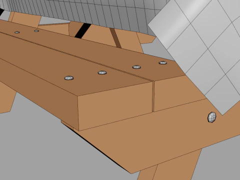 Picnic Benches with Tablecloth - Two Sizes 3D Model