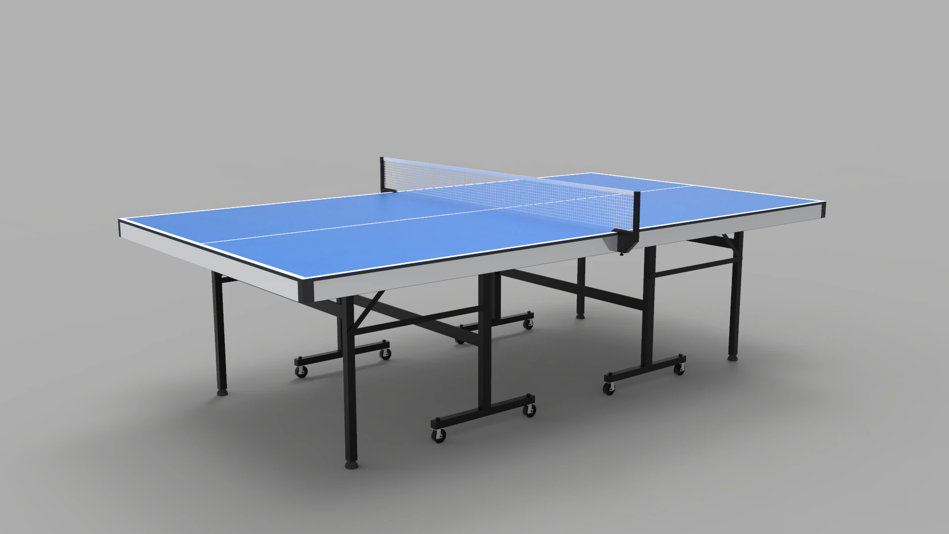 Ping Pong Table 9ft Long 3D Model .c4d .max .obj .3ds .fbx .stl .blend 