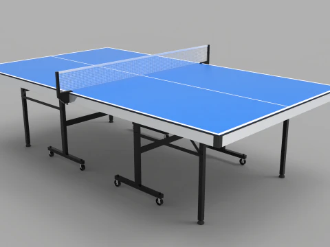 Ping Pong Table 9ft Long 3D Model