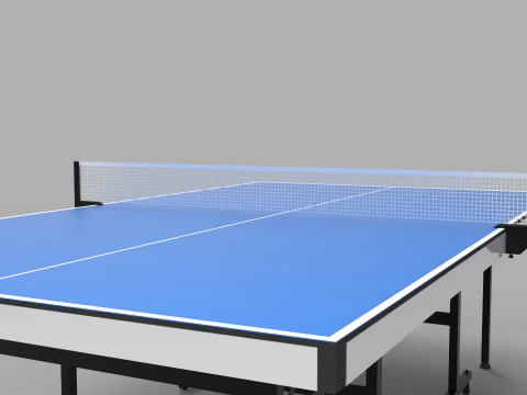 Ping Pong Table 9ft Long 3D Model