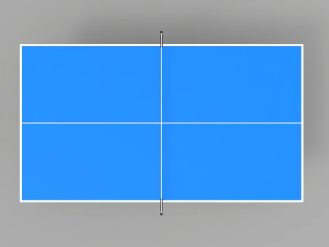 Ping Pong Table 9ft Long 3D Model