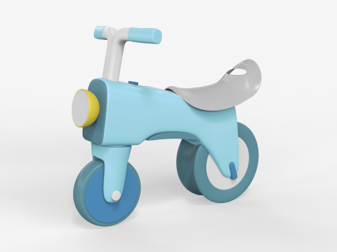 Plastic Baby Bike 3D Model