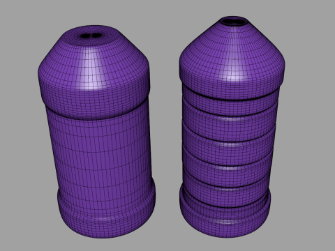 Plastic Bottles - 2 Pieces 3D Model