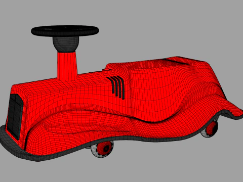 Plastic Car for Babies 3D Model
