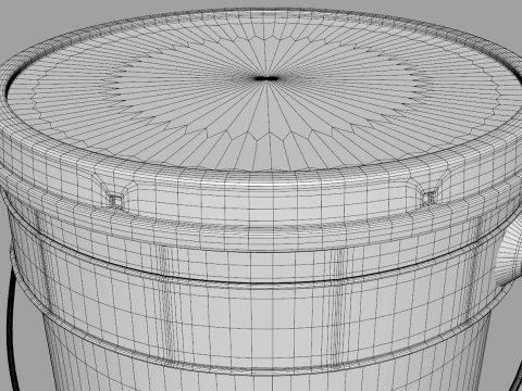 Plastic Paint Bucket 3D Model