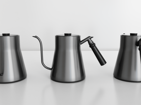 Pokerty Coffee Kettle 850ml Model 3D