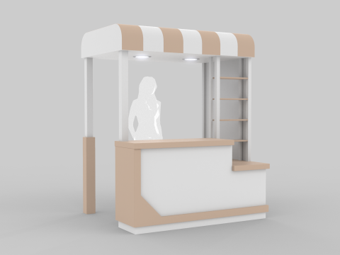 Pop Up Stall 3D Model