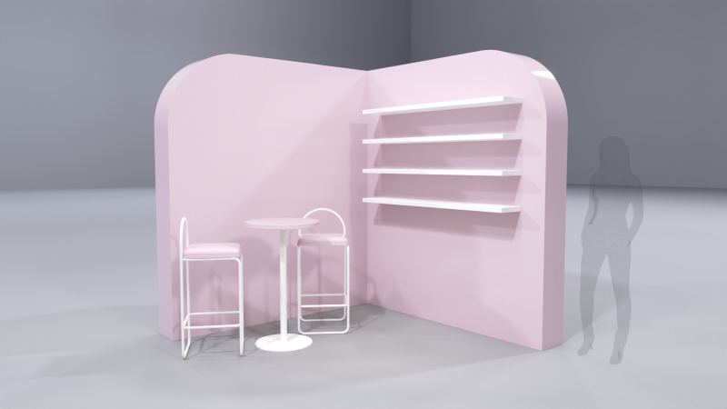 Pop Up Stand 1 3D Модель .c4d .max .obj .3ds .fbx .stl .blend