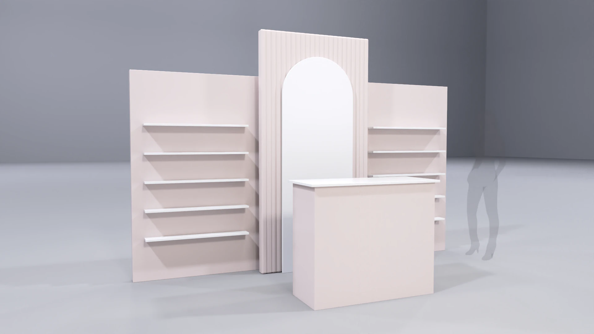 Pop Up Stand 4 3D Model .c4d .max .obj .3ds .fbx .stl .blend