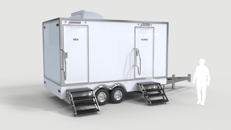 Portable Restroom Trailer Model 3D .c4d .max .obj .3ds .fbx .stl .blend