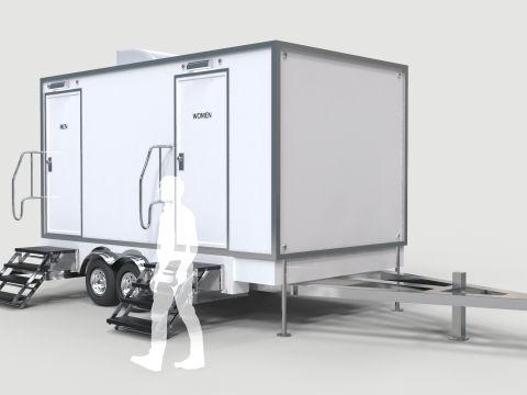 Portable Restroom Trailer Model 3D