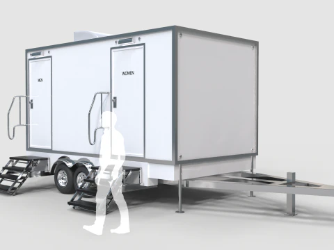 Portable Restroom Trailer 3D Model