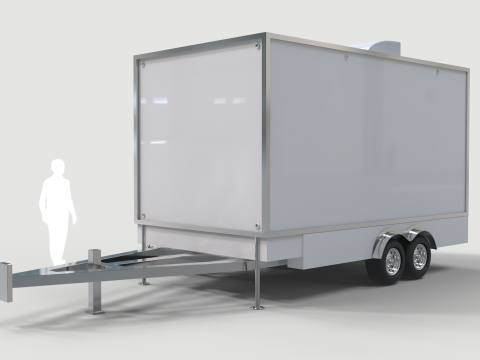 Portable Restroom Trailer Model 3D