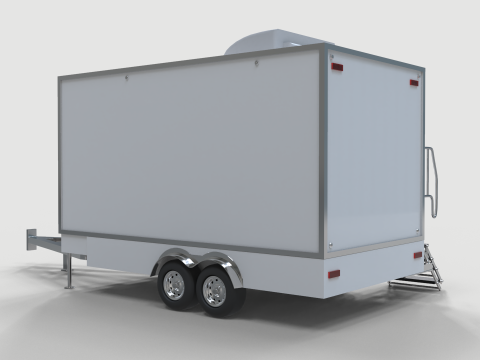 Portable Restroom Trailer Model 3D