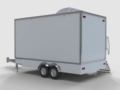 Portable Restroom Trailer 3D Model