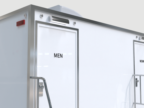 Portable Restroom Trailer Model 3D