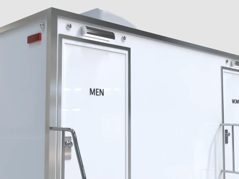 Portable Restroom Trailer 3D Model