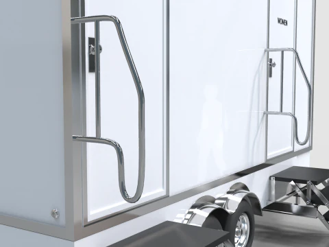 Portable Restroom Trailer 3D Model