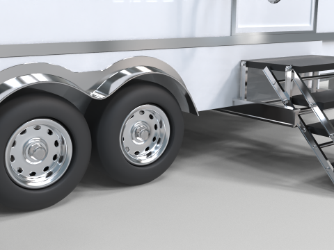 Portable Restroom Trailer Model 3D