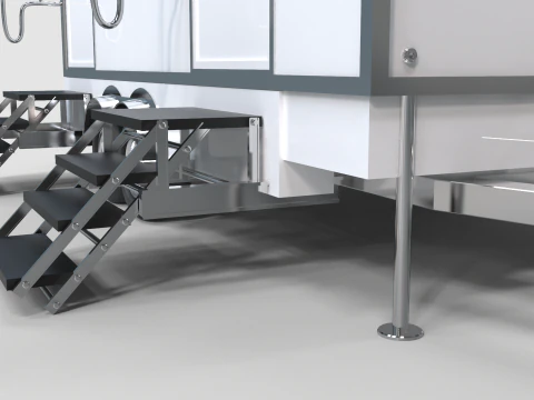 Portable Restroom Trailer 3D Model