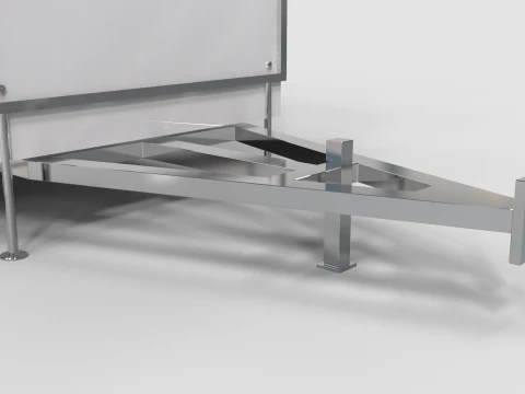 Portable Restroom Trailer 3D Model