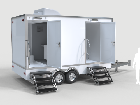 Portable Restroom Trailer Model 3D