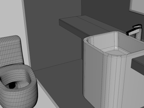 Portable Restroom Trailer Model 3D