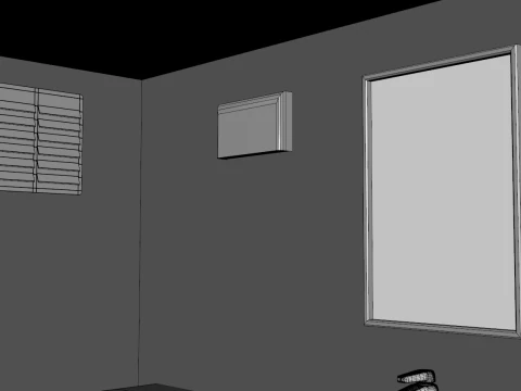Portable Restroom Trailer 3D Model