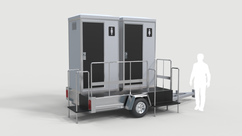 Portable Toilets 3D Model .c4d .max .obj .3ds .fbx .stl .blend