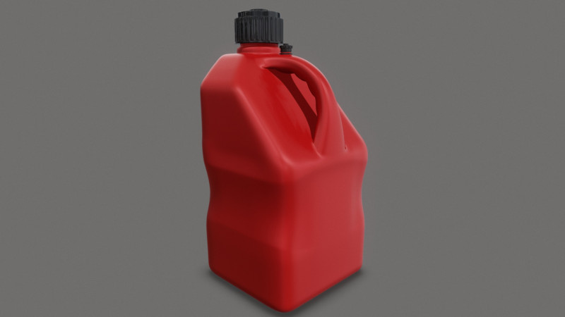 Racing 5 Gallon Fuel Jug 3D Model .c4d .max .obj .3ds .fbx .stl .blend