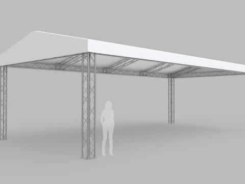 Namiot prostokątny 12x6 metr&oacute;w Model 3D
