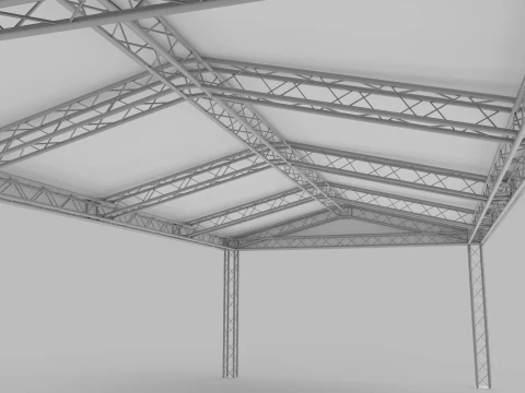 Rectangular Tent 12x6 Meters 3D Model