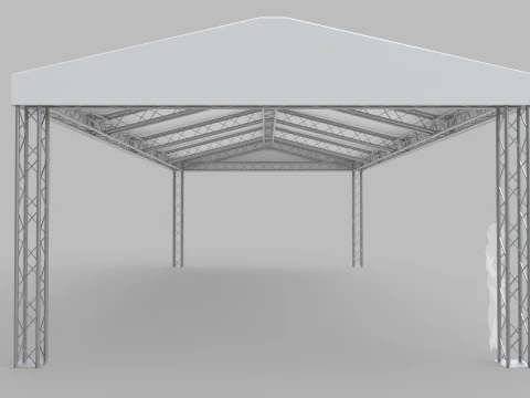 Rectangular Tent 12x6 Meters 3D Model