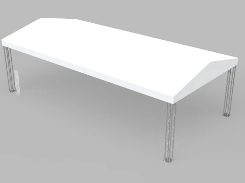 Rectangular Tent 12x6 Meters 3D Model