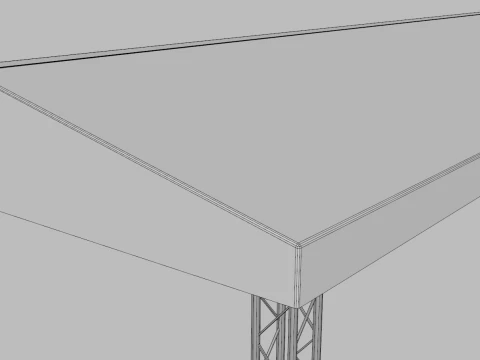 Rectangular Tent 12x6 Meters 3D Model